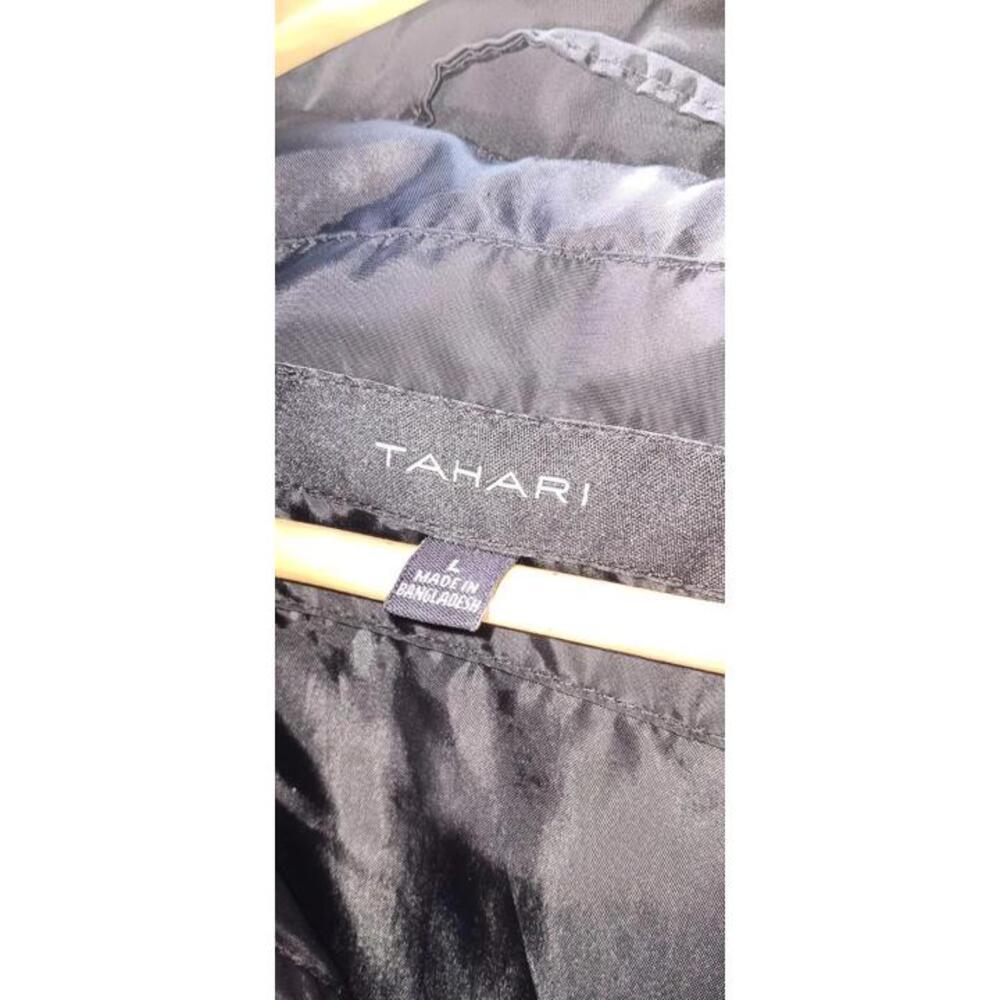 Tahari Quilt Lined Zip Up Vest Womens Size Large Black With Pockets Holiday Cold - Picture 2 of 13